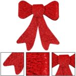 Set 2 ornamente pentru bradul de Craciun, fundita, 18cm, rosu Mob360 - imagine 8