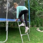 Scara universala din otel pentru trambuline, 2 trepte, 90cm Mob360 - imagine 8