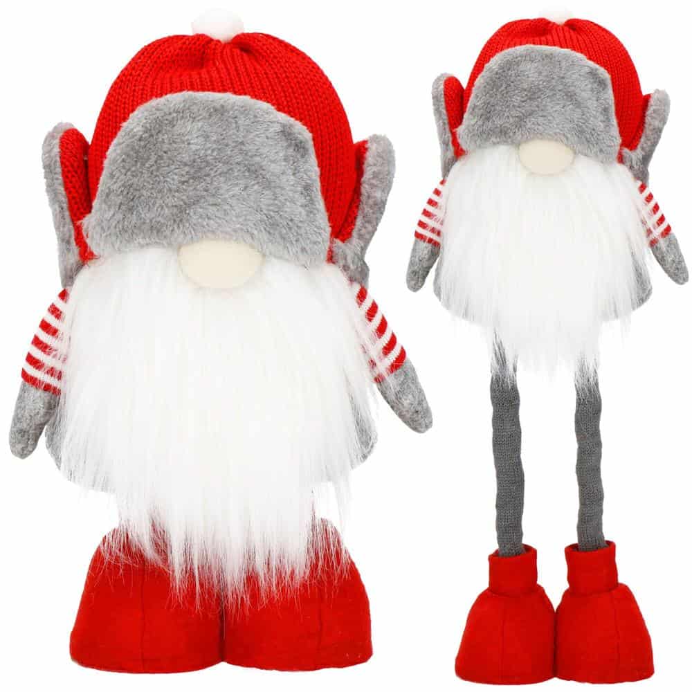 8-191 Figurina Craciun, Spiridus, picioare telescopice, inaltime extensibila 32-50cm Mob360 - imagine 1