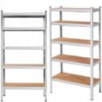 Raft cadru metalic modular pentru depozitare, 5 polite, 180x90x40cm, sarcina 875kg Mob360 - imagine 9