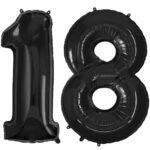 Set 53 baloane si decoratiuni Aniversare Majorat 18 Ani, negru roz Mob360 - imagine 8