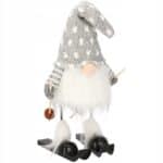 Figurina Craciun, Spiridus pe schiuri, inaltime 33cm Mob360 - imagine 8