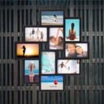 Rama foto de perete, colaj de 10 fotografii, 48x53cm, negru Mob360 - imagine 8