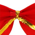 Set 6 ornamente pentru bradul de Craciun, fundita, 8cm, rosu Mob360 - imagine 8