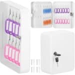 Cutie metalica din otel pentru 48 chei, echipata, 25x20x7.5cm, alba Mob360 - imagine 8