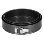 Set 3 forme de copt, 27, 25 si 23 cm, cu fund detasabil, gri Mob360 - imagine 9