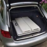 Set masa cu 2 banci pliabile tip valiza pentru gradina, camping, terase, 180x72x75cm Mob360 - imagine 8