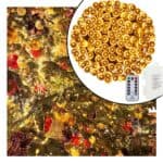 Instalatie lumini de exterior pentru gradina, 10.5 metri, 100 LED-uri, cu baterii, galben Mob360 - imagine 8