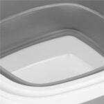 Lighean pliabil, patrat, din plastic si silicon, 24x19cm, 5litri, gri Mob360 - imagine 8