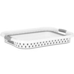 Cos de rufe pliabil tip lighean, cu manere, din plastic si silicon, 53x38x24cm, 24litri, gri Mob360 - imagine 8