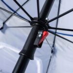 Umbrela plaja 3in1 215x205 cm, cu paravan lateral, fereastra si husa transport, material UV, albastru Mob360 - imagine 8