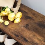 VASAGLE Cuier pentru haine, suport pentru pantofi si banca cu rafturi, cu carlige, cadru metalic mat, 80x32x178cm Mob360 - imagine 6