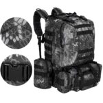 Rucsac militar pentru drumetie, impermeabil, ultra usor, 50litri, gri Mob360 - imagine 8