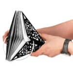 Stea decorativa 3D din hartie si pasla ajurata, 50cm, neagra Mob360 - imagine 9