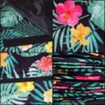 Patura pentru picnic sau plaja, cu folie izolatoare si maner, 150x200cm, negru floral Mob360 - imagine 9