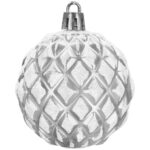 Set globuri de Craciun cu modele de sarbatori, 30 bucati, 6cm, argintiu Mob360 - imagine 9