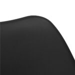 Set 4 scaune dining Verdhe pentru bucatarie cu perna tapitata cu piele ecologica, 44x82cm, negru Mob360 - imagine 9