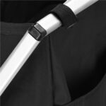 Cos de rufe cu 3 compartimente, cadru aluminiu, 68x40x60cm, 146 litri, negru Mob360 - imagine 9