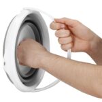 Lighean pliabil, rotund, din plastic si silicon, 25x19cm, 5litri, gri Mob360 - imagine 9