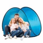 Cort plaja si picnic semi-deschis , protectie UV, 150x90x90cm, albastru gri Mob360 - imagine 8