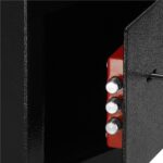 Seif standard cu cheie, 170x230x170 mm, Otel, Negru Mob360 - imagine 5