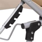 Sezlong pliabil cu parasolar, 188x57x38cm, sarcina 120kg, crem Mob360 - imagine 8