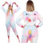 Pijama tip salopeta pentru dama, model unicorn, marime S Mob360 - imagine 5