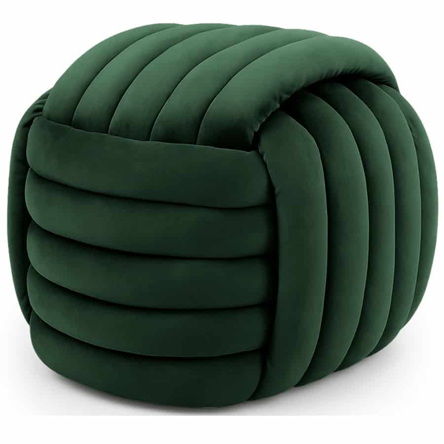 AK-04380377-6 Taburet tapitat Nilo, velur, 53x50x43 cm, verde smarald Mob360 - imagine 1