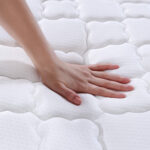 Saltea cu arcuri si husa de protectie, 7 zone confort, duritate H3 medie, inaltime 24 cm, alb,140x200 cm Mob360 - imagine 5