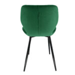Set 2 scaune tapitate, din velur, picioare metalice, maxim 125 kg, 44x52x77 cm, verde Mob360 - imagine 7