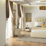 Comoda MOBI K01 cu sertar si raft deschis, PAL laminat 16 mm, 40x37x43 cm, casmir cu detalii aurii Mob360 - imagine 6