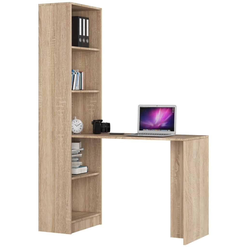 AK-38167537-22-5-1 Birou cu rafturi SMART, PAL laminat, 125x50x180 cm, stejar sonoma Mob360 - imagine 1