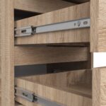 Comoda cu 6 sertare, PAL laminat 16 mm, 40x35x109 cm, stejar sonoma Mob360 - imagine 6