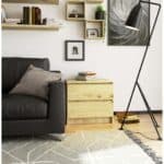 Noptiera cu 2 sertare din PAL laminat 16 mm, 60x40x55 cm, stejar artisan Mob360 - imagine 4