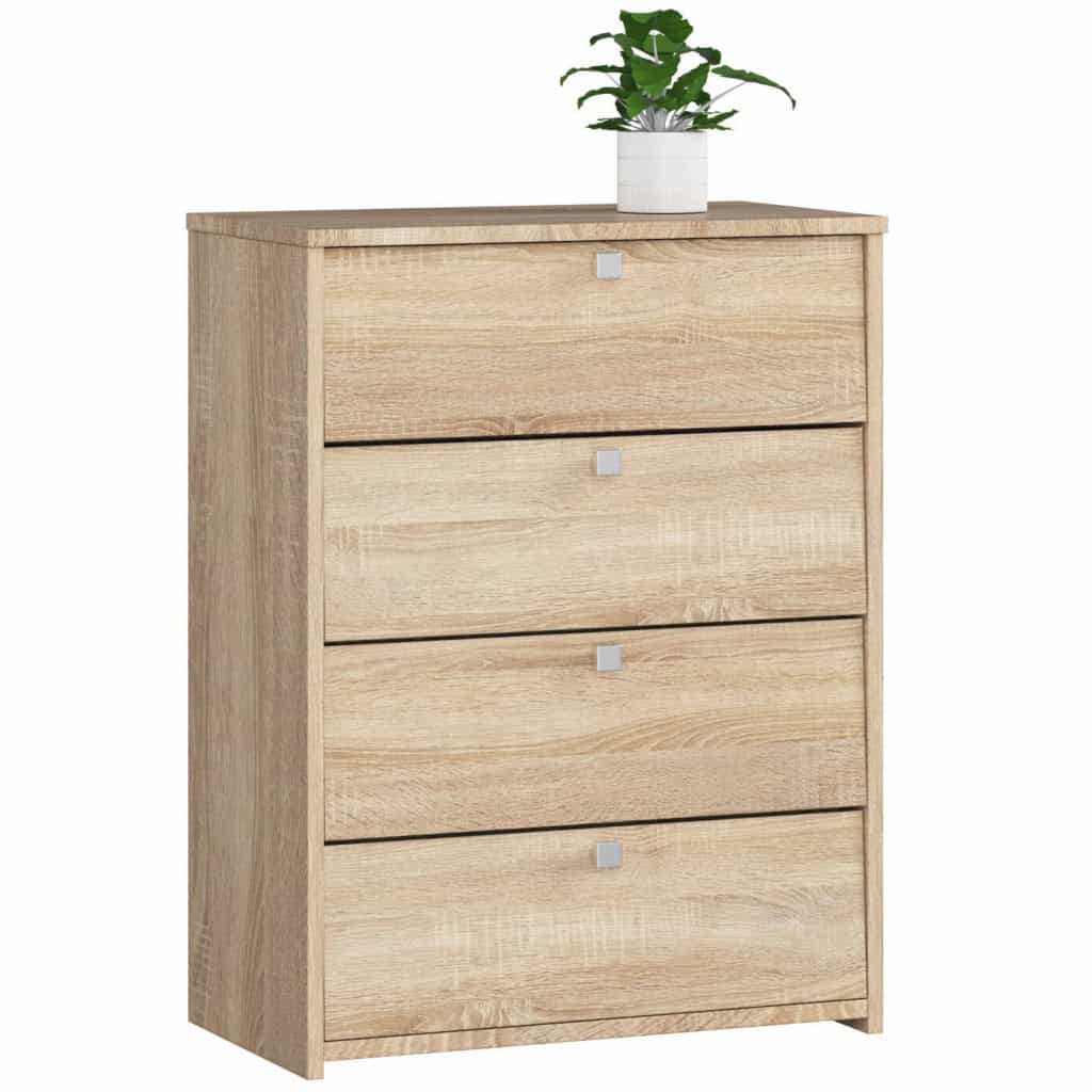 AK-52858923-4 Dulap pantofi cu 4 usi rabatabile, PAL laminat, 60x33x80 cm, stejar sonoma Mob360 - imagine 1