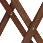 Set mobilier balcon sau terasa din lemn de fag, pliabil, masa 52x51x65 cm si 2 scaune, maro inchis Mob360 - imagine 9