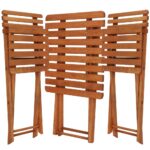 Set mobilier balcon sau terasa din lemn de fag, pliabil, masa 52x51x65 cm si 2 scaune, maro Mob360 - imagine 5