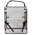 Sezlong de plaja pliabil, spatar cu cadru metalic, reglabil, 150x47 cm, gri Mob360 - imagine 5