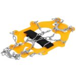 Crampoane antiderapante pentru incaltaminte, marimea M 36-40, cu 8 pini, otel si TPE, galben Mob360 - imagine 3