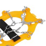 Crampoane antiderapante pentru incaltaminte, marimea M 36-40, cu 8 pini, otel si TPE, galben Mob360 - imagine 4