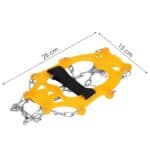 Crampoane antiderapante pentru incaltaminte, marimea M 36-40, cu 8 pini, otel si TPE, galben Mob360 - imagine 7