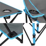 Set masa pliabila cu 2 scaune, structura metalica, husa transport, 47x47x45 cm, gri Mob360 - imagine 4