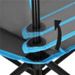 Set masa pliabila cu 2 scaune, structura metalica, husa transport, 47x47x45 cm, gri Mob360 - imagine 5