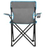 Set masa pliabila cu 2 scaune, structura metalica, husa transport, 47x47x45 cm, gri Mob360 - imagine 6