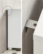 VASAGLE Dulap lavoar baie cu 3 sertare si 2 compartimente, MDF, 30x70x64 cm, alb Mob360 - imagine 4
