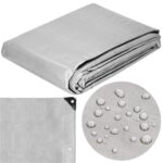 Prelata din polietilena impermeabila laminata, 130g/m2, 5x4 m, gri Mob360 - imagine 4