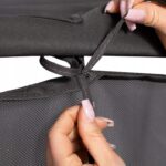 Plasa protectie insecte pentru leagan de gradina, cu fermoar vertical, 165x680 cm, gri Mob360 - imagine 5