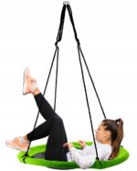 Leagan tip cuib G-Line, 100cm, inaltime reglabila, 150 kg, Galben Negru Mob360 - imagine 2