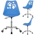 Scaun birou ergonomic, cu sezut din spuma, reglabil pe inaltime, maxim 120 kg, 90x49x48 cm, albastru Mob360 - imagine 6