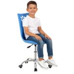 Scaun birou ergonomic, cu sezut din spuma, reglabil pe inaltime, maxim 120 kg, 90x49x48 cm, albastru Mob360 - imagine 7